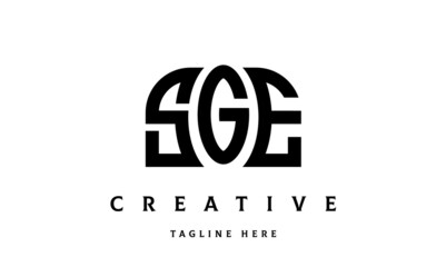 SGE creative three latter logo design	