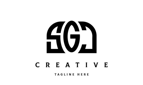 SGJ creative three latter logo design	
