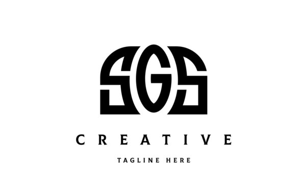 SGS creative three latter logo design	