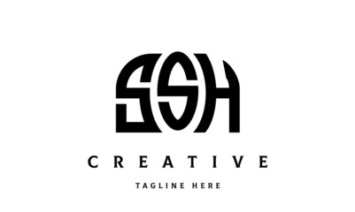 SSH creative three latter logo design	