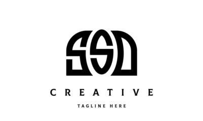 SSD creative three latter logo design	
