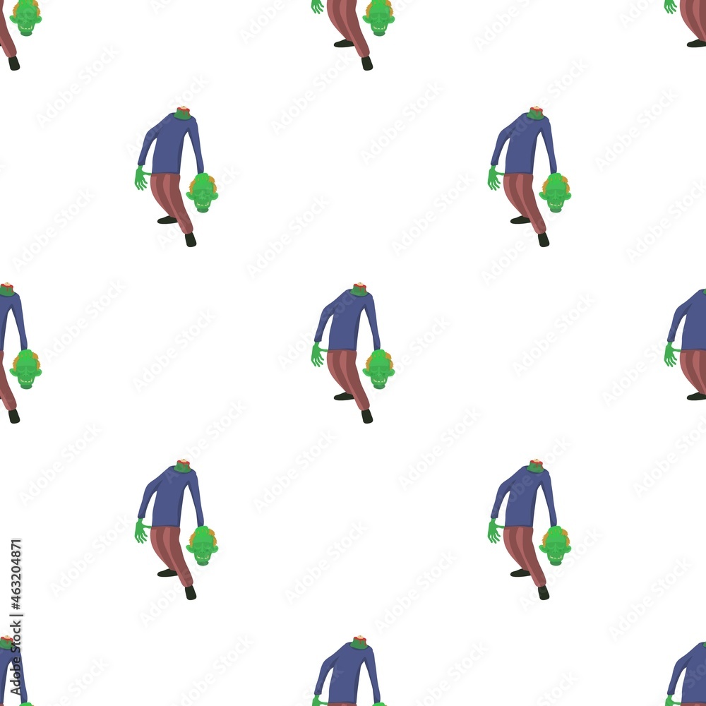 Poster zombie without head pattern seamless background texture repeat wallpaper geometric vector