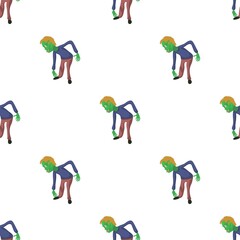 Bent zombie pattern seamless background texture repeat wallpaper geometric vector