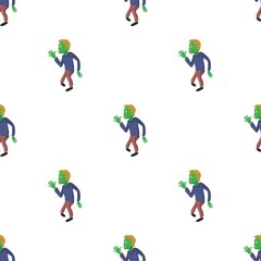 Zombie from the side pattern seamless background texture repeat wallpaper geometric vector
