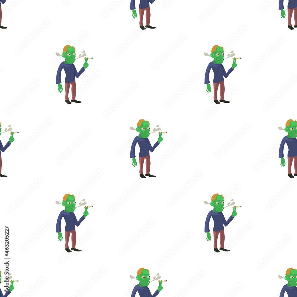 Poster zombie smokes pattern seamless background texture repeat wallpaper geometric vector