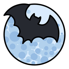 Filled outline icon for bat.
