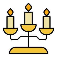 Filled outline icon for candles.