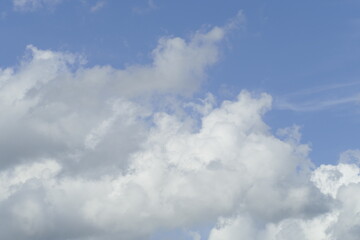 Weisse Wolken, Blauer Himmel, Hintergrundbild, Deutschland, Europa