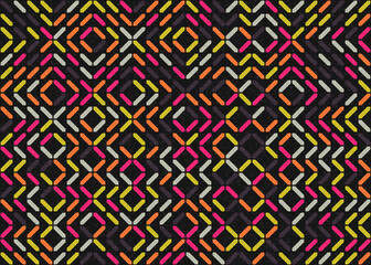 Abstract Geometric Pattern generative computational art illustration