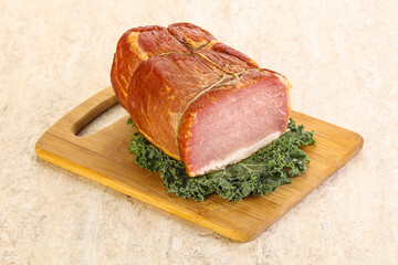 Delicous pork cured meat isolated