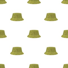 Camp hat pattern seamless background texture repeat wallpaper geometric vector