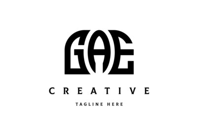 GAE creative three latter logo design	
