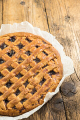 Tasty tart with homemade fig jam