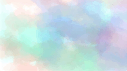 Watercolor light pastel color hand drawn vector paper texture card. Colorful abstract aquarelle splatter grunge canvas. Kids liquid artist background for design, wallpaper, label