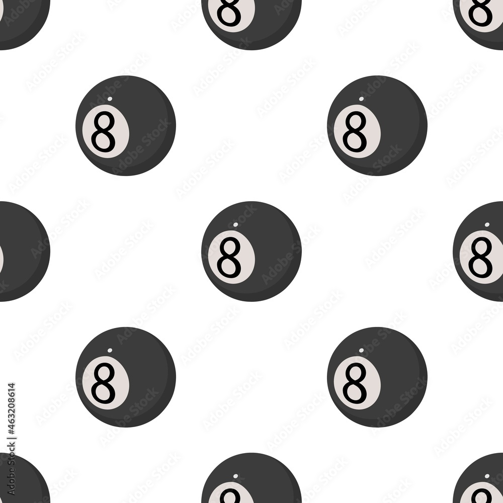 Poster ball for billiards pattern seamless background texture repeat wallpaper geometric vector