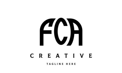 FCA creative three latter logo design	