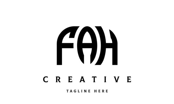 FAH creative three latter logo design	