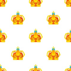 Crown pattern seamless background texture repeat wallpaper geometric vector