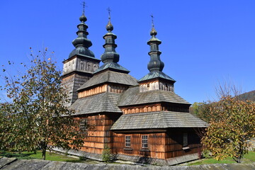 Cerkiew grekokatolicka w Owczarach w Małopolsce, szlak architektury drewnianej - obrazy, fototapety, plakaty