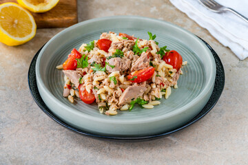 Tuna and orzo
