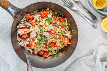 Tuna and orzo