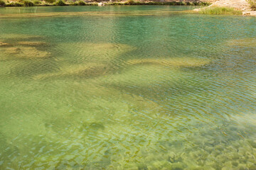 Wadi Bani Khalid oasis in Oman 