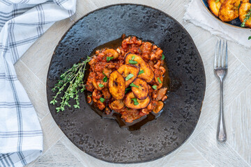 Beef and blackeye bean hotpot