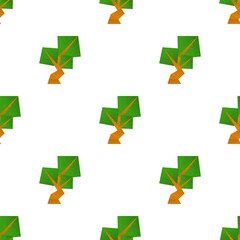Origami tree pattern seamless background texture repeat wallpaper geometric vector