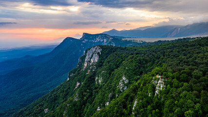 Fototapeta premium view from the top of the mountain