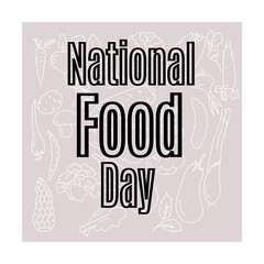 National Food Day, idea for poster, banner, flyer or postcard