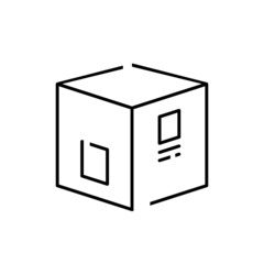 Black friday line icon delivery express. Box. Vector EPS10