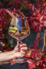 two glasses of champagne and christmas tree