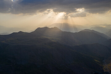 sunset in the mountains