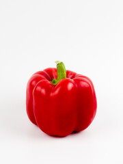 red bell pepper on white background