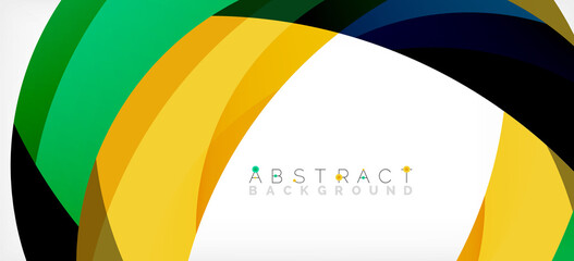 Color circle shapes, minimal geometric background. Trendy dynamic composition. Vector Illustration For Wallpaper, Banner, Background, Landing Page