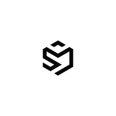 sm latter vector logo abstrack