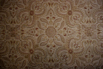 Fototapeta na wymiar wallpaper orange-brown with patterns for the use of designs