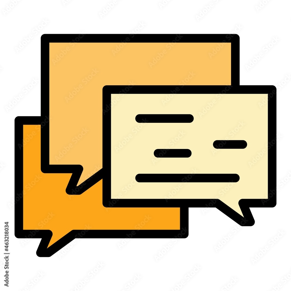 Aufkleber help support chat icon. outline help support chat vector icon color flat isolated