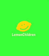 Logo with lemon. Fully editable template
