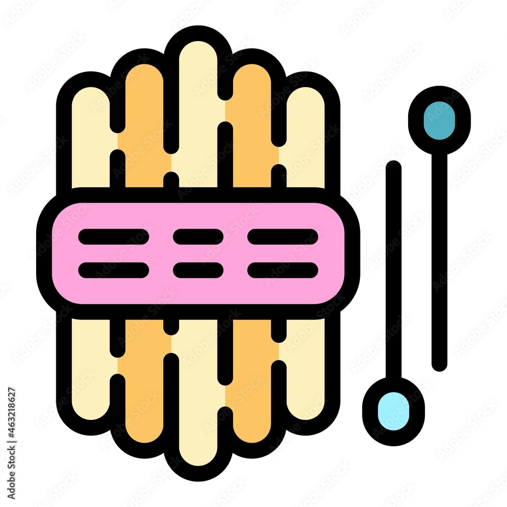 Aufkleber knitting element icon. outline knitting element vector icon color flat isolated