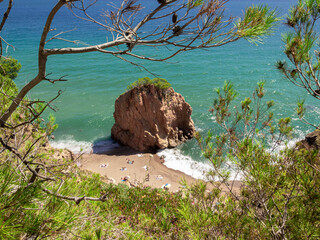 nudist beach on the costa brava in the town of begur