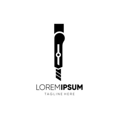 Letter I Stationery Knife or Paper Cut Logo Design Vector Graphic Icon Emblem Illustration Background Template