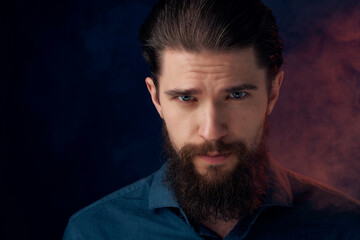 bearded man smoke nicotine fashion Lifestyle close-up