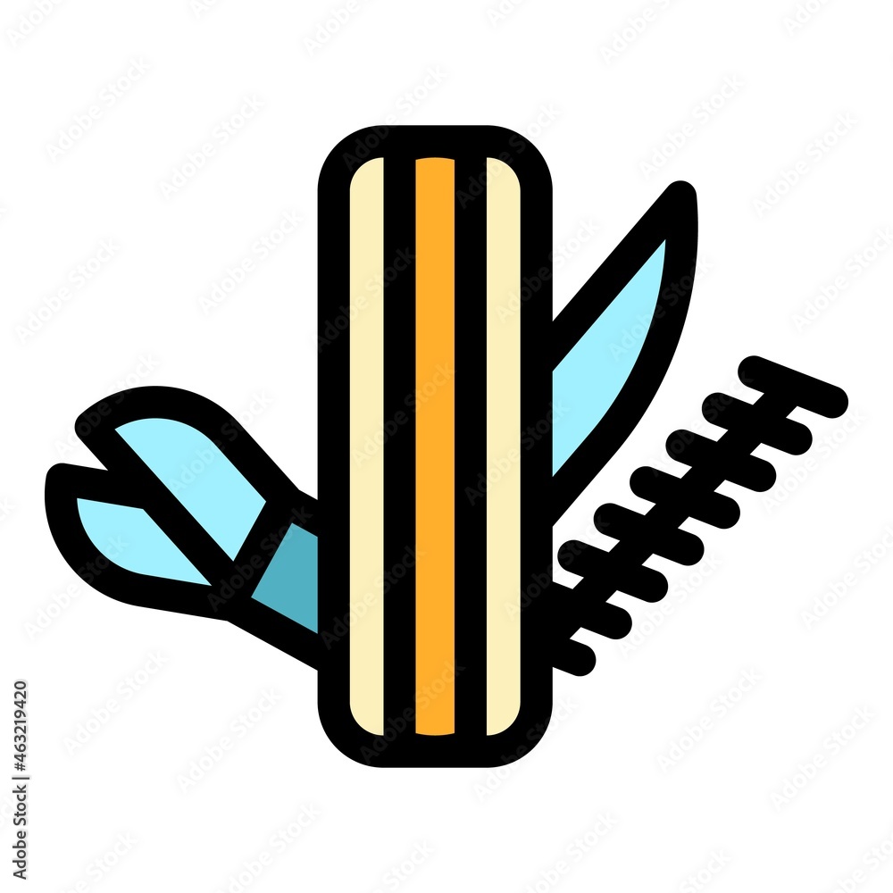 Poster multitool compact icon. outline multitool compact vector icon color flat isolated