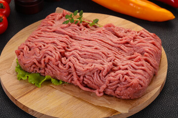 Raw turkey minced meat