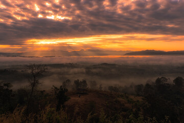 Morning mist sea, Mon Saen Suk
A new viewpoint in Pong District Can see the district of Pong 180 degrees in the morning, see the sea of ​​fog cool sunset At night, watch the stars.