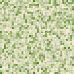 Seamless square tile faux wall mosaic pattern for surface design and print. High quality illustration. Detailed ornate grid repeat swatch.