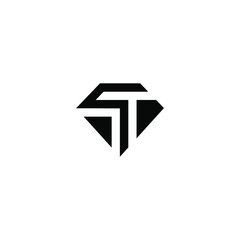 st latter vector logo abstrack