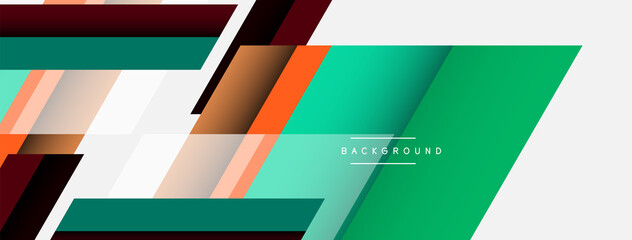 Vector background. Abstract overlapping color lines design with shadow effects. Illustration for wallpaper banner background or landing page