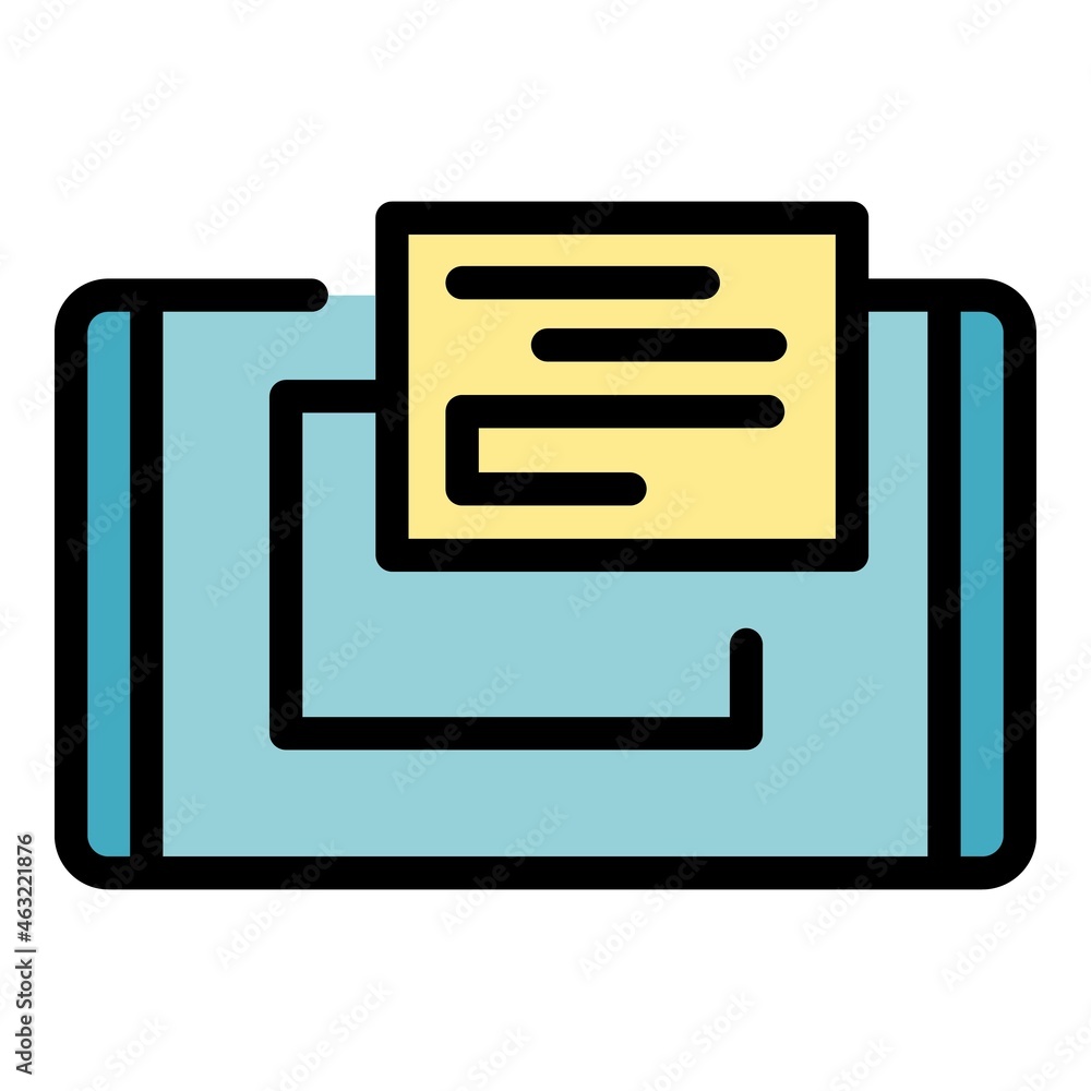 Poster ui interface icon. outline ui interface vector icon color flat isolated
